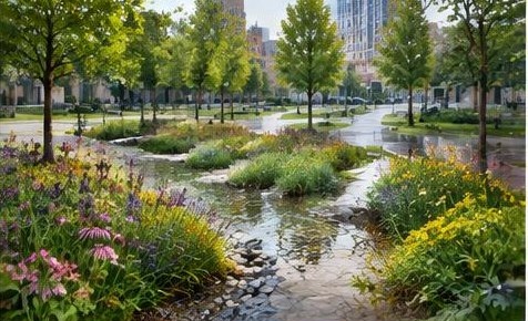 Schwammstadt: Regenwasser braucht Platz und saubere Wege