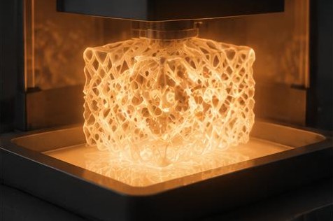 3D-Druck ohne Schichtstapel: Licht formt ein Objekt im Harzvolumen